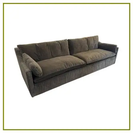New Restoration Hardware Cloud Slope Arm Sofa, Graphite Velvet
