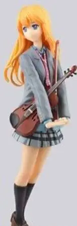 Anime school girl violin figure