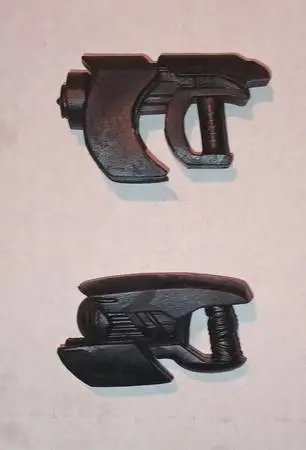 Two action figure blasters