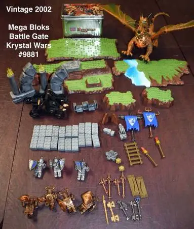 Vintage Megabloks Battle Gate Krystal Wars #988,Retired 2002