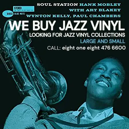 We Buy Jazz Vinyl Records, Albums, 45s / $5000