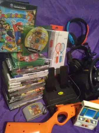 30 Combined Video Games With Mario Party 7+Mad Catz Racing/$275 OBO!