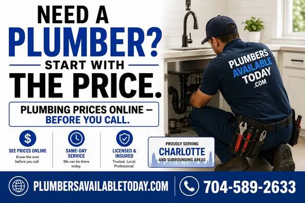 Plumber Available Today – See Plumbing Price Online First