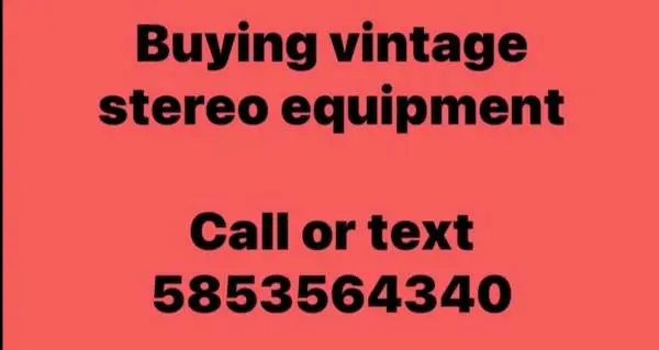 Looking for Stereo Equipment