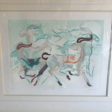 2 Framed RARE Monoprint Art Prints M/P signed by Lars Carsen $50 both!