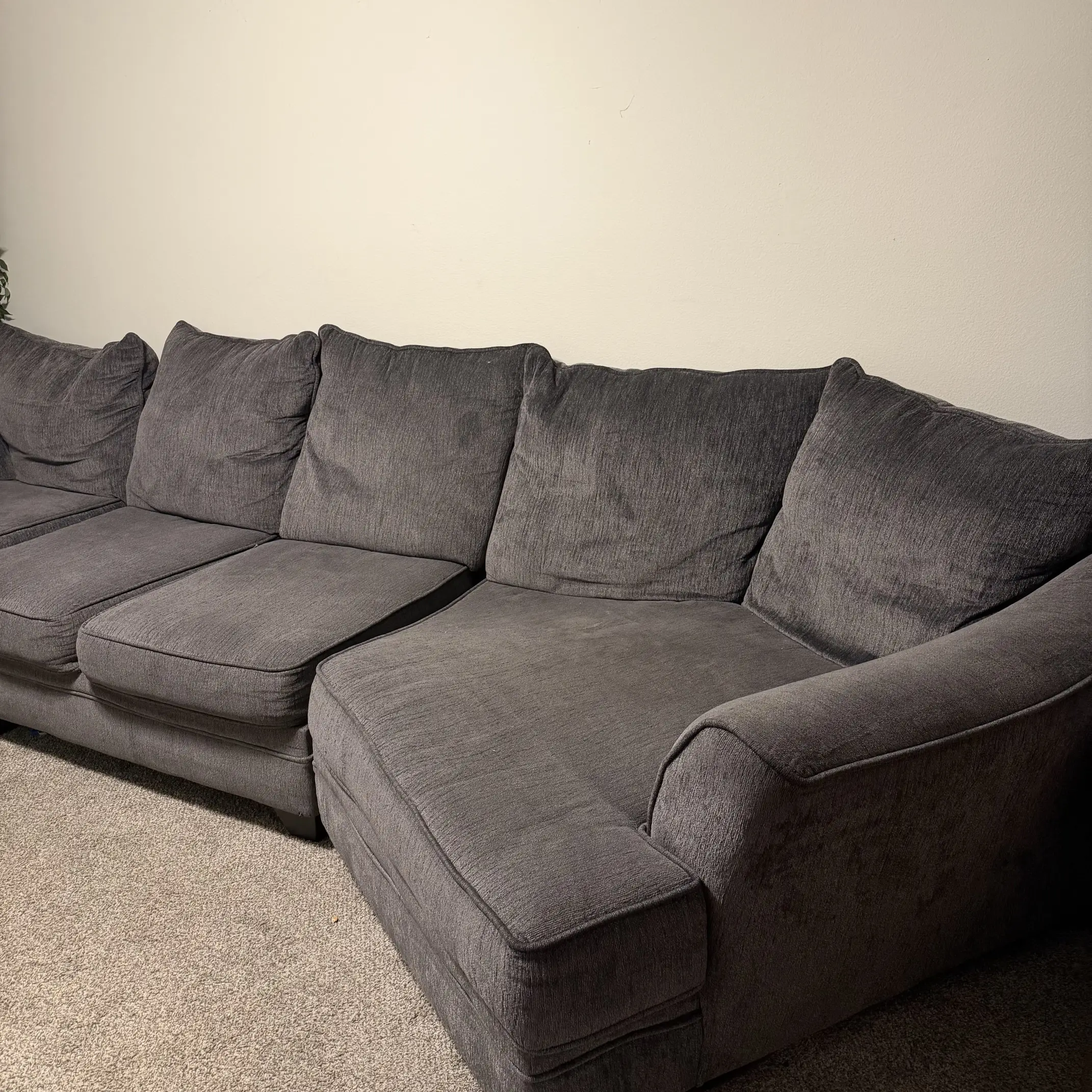 Gray Fabric Sectional Sofa