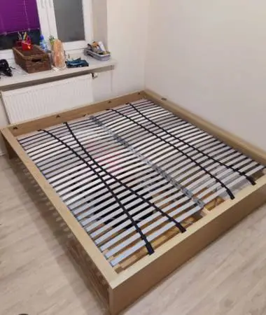 IKEA Malm King Size Bed Frame with Lonset Slats in excellent condition like a Ne