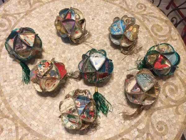 Christmas Card folded Ornaments
