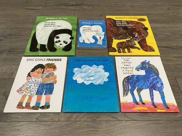 ERIC CARLE 6 Large BOOKS ~ Panda Bear, Polar Bear, Baby Bear Friends