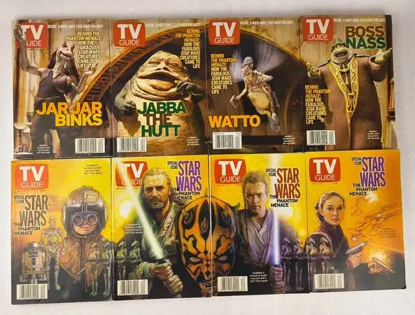 LOT OF 15 DIFFERENT STAR WARS TV GUIDE MAGAZINE ISSUES