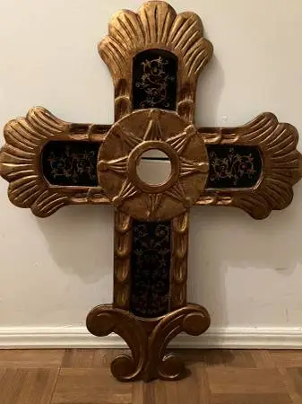Ornate gold cross Peru