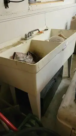 Double Laundry sink with faucet