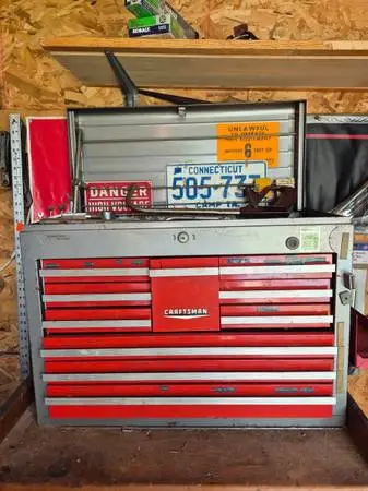 Tools, Fishing and Boating items, Books. Furniture