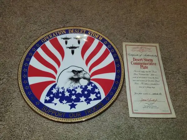 1991 Desert Storm Commemorative Plate