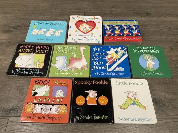 SANDRA BOYNTON 10 BABY BOARD BOOKS ~ SNUGGLE PUPPY ~ HIPPO ~ POOKIE