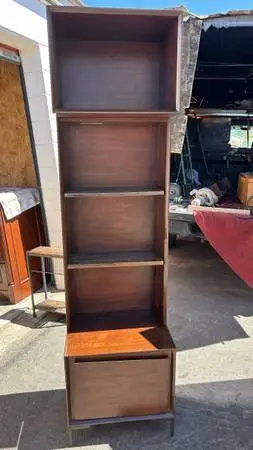 West Elm bookshelf bookcase storage cabinet slim shape solid wood L20”*D14”*