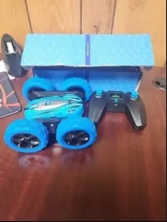 RC Remote Controlled Stunt Car Drift 360 Gyro Neon Blue