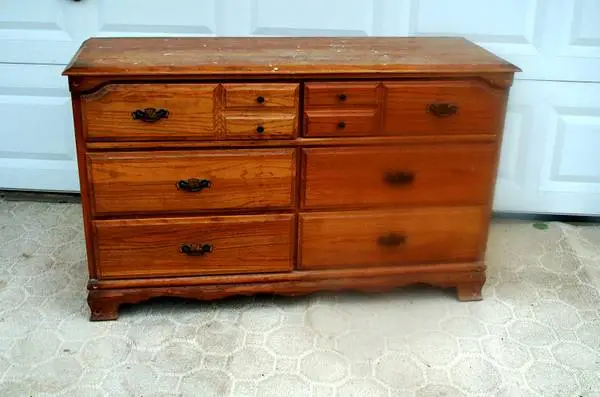 DRESSER Chest Bedroom Furniture 6 Drawer Golden Oak Storage Cabinet