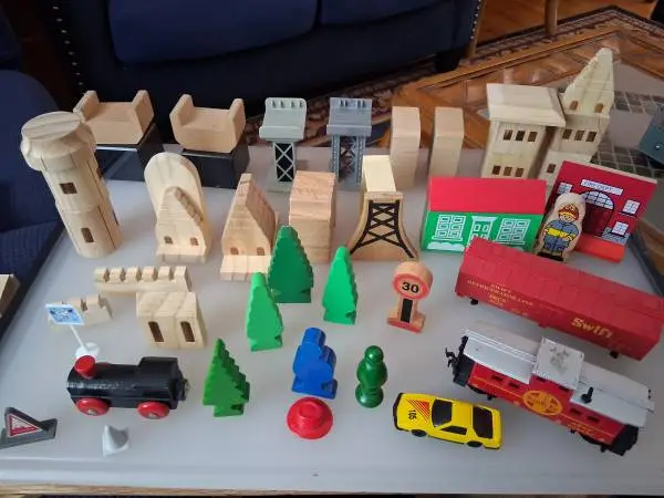 45 Piece Toy Train Accessory Set