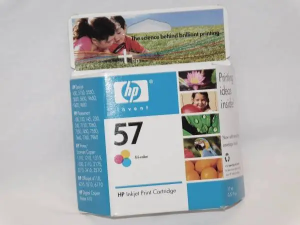 NEW HP INKJET DESKJET PHOTOSMART PRINT SCANNER CARTRIDGE 57 TRI-COLOR