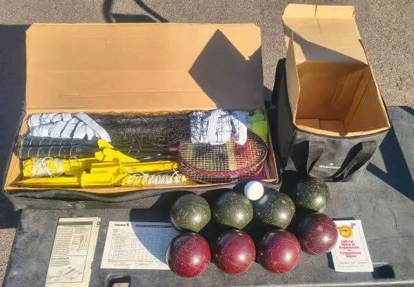 Sportcraft Vintage Bocce Ball & Badminton Sets