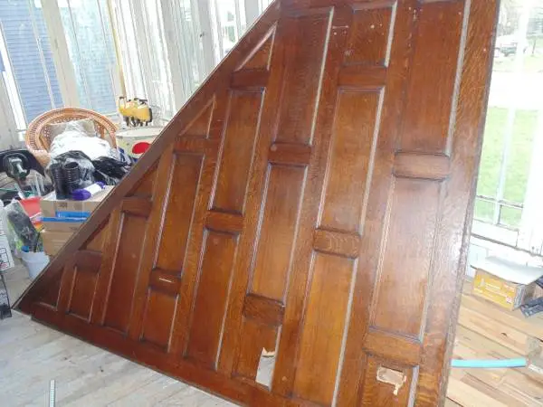 Antique Solid Oak Stair Wainscott