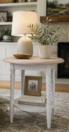 Nicely Refinished Wood Accent Table