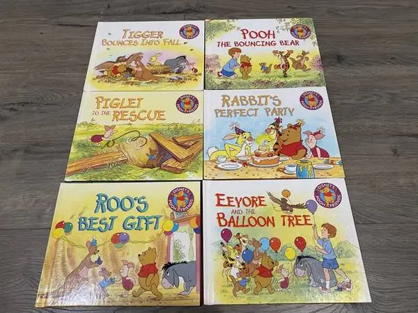 DISNEY WINNIE THE POOH & FRIENDS STORY BOOKS 6 Hardcover Books