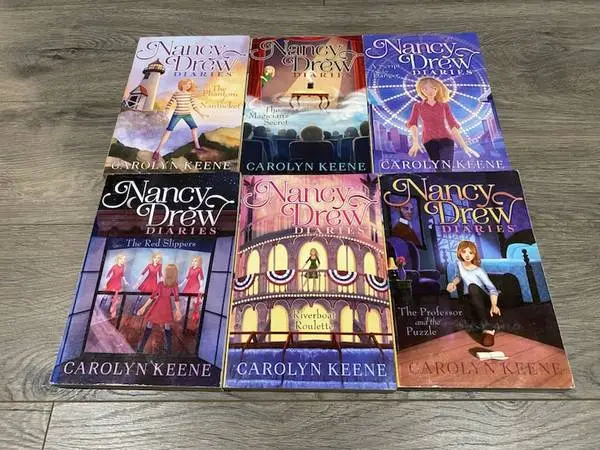 NANCY DREW DIARIES by Carolyn Keene  6 PAPERBACK BOOKS