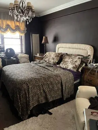 Queen bed and headboard