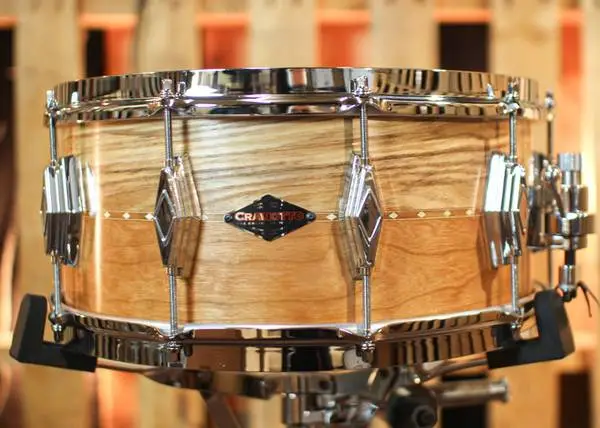 Craviotto 6.5x14 Builders Choice 10-Lug Stacked Ash/Cherry Satin Oil