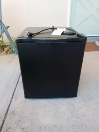 Black mini refrigerator