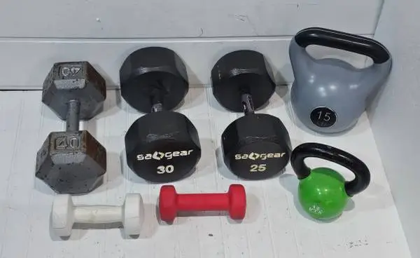 Dumbbells Weights BUNDLE Lot Steel Sa gear VTX