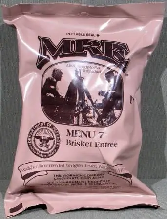 Department of Defense - MRE Menu 7 - Brisket Entree - Sealed