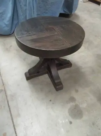End Table Round Wood Table 27 w x 24 inches Tall