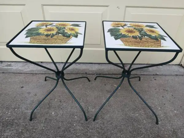 PAIR of OUTDOOR OR INDOOR END TABLES, SIDE TABLES or ACCENT TABLE