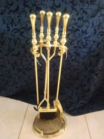 BRAND NEW BRASS FIREPLACE TOOLS for sale. THIS BRASS FIREPLACE GOES FO