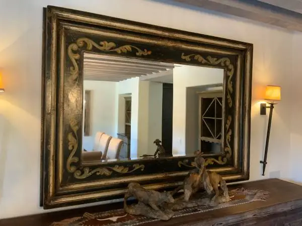 Antique wooden mirror