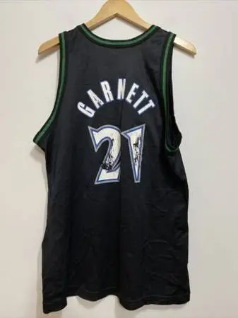 Vintage Adult Jersey Timberwolves KEVIN GARNETT #21 Black Champion