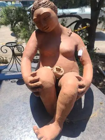Corrales clay statue