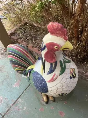Ceramics art handpainted rooster
