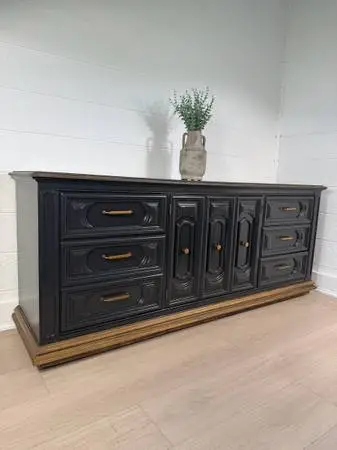 Huge Solid Oak Dresser