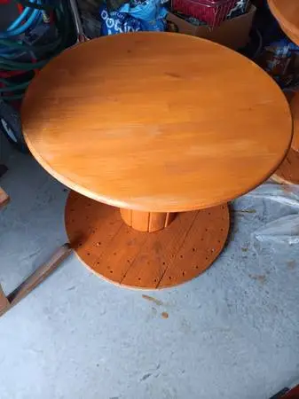Solid wood round table