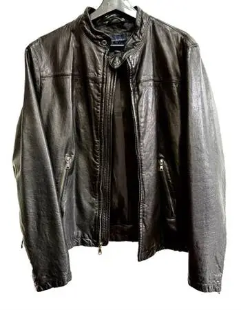 As NEW Mens SMALL Banana Republic 100% Genuine Leather Jacket