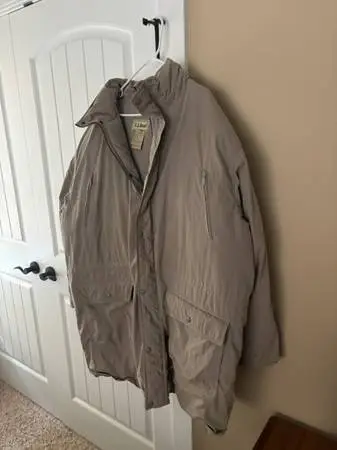 LL Bean mens goose down parka