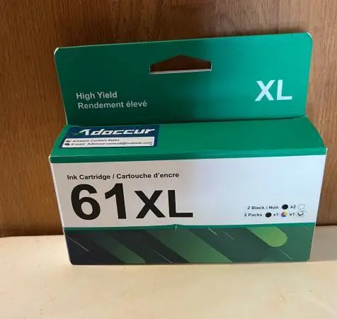 New 61 XL Color and Black Cartridges