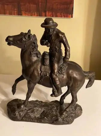 RARE VINTAGE BRONZE SCULPTURE by BOB SCRIVER