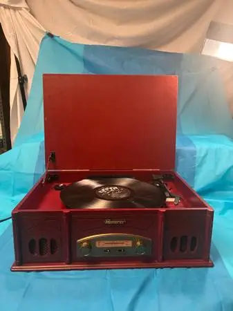 MEMOREX VTGE COMBO RECORD & RADIO PLAYER TESTED