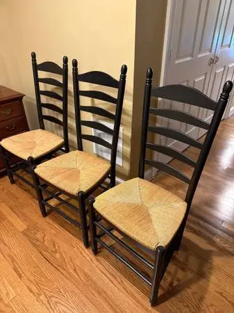 3 Ladder Back Rush Seats