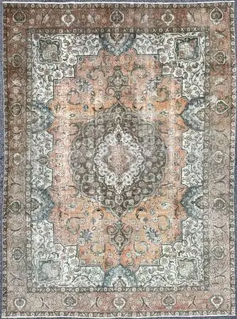 ANTIQUE PERSIAN SAROUK HAND KNOTTED, 9.7 x 13.0
